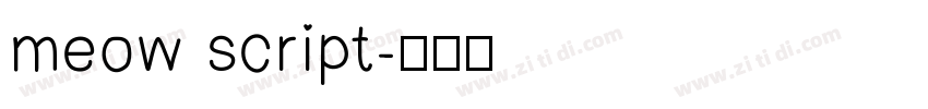 meow script字体转换